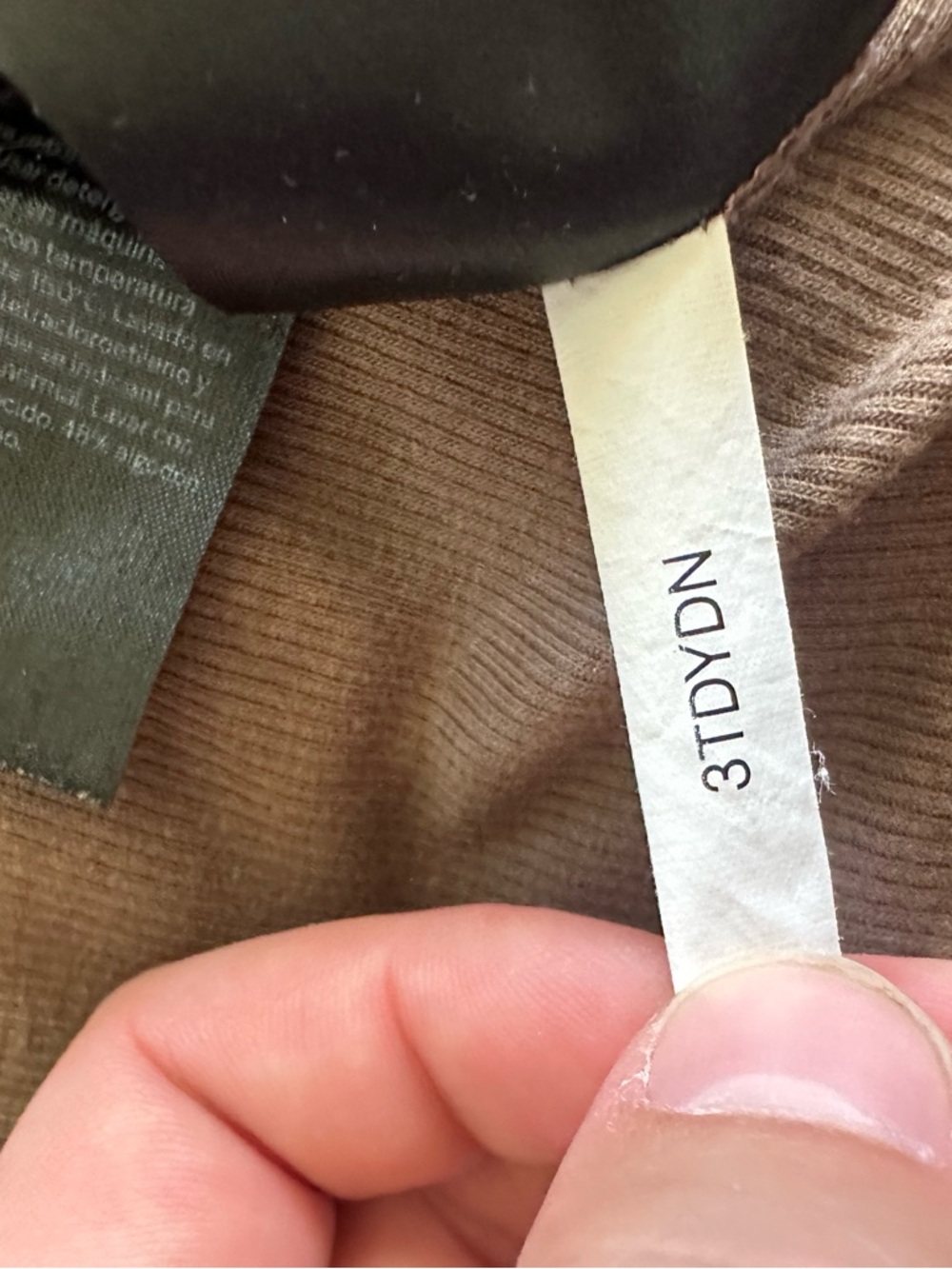2 H&M Ribbed Long Sleeve Tops in Brown and beige layering tops - Picture 11 of 13